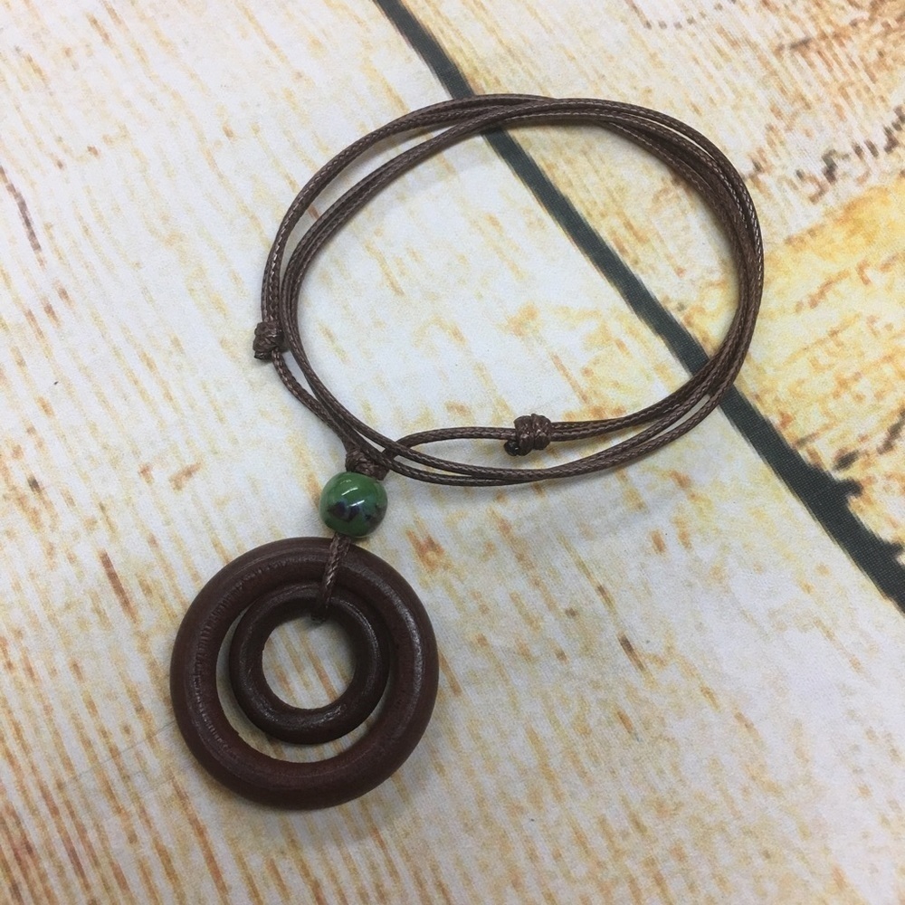BUNDLE ITEM Wooden ring‎ NECKLACE